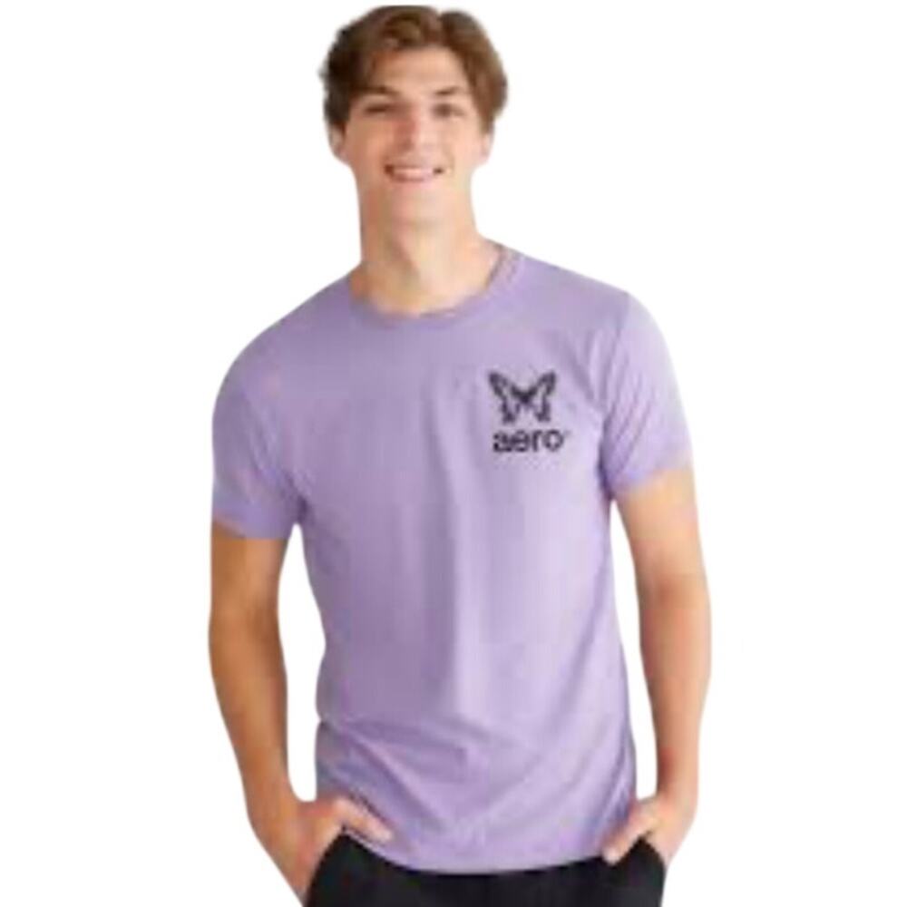 Aeropostale graphic t-shirt Areo Butterfly in purple mens sz Large
